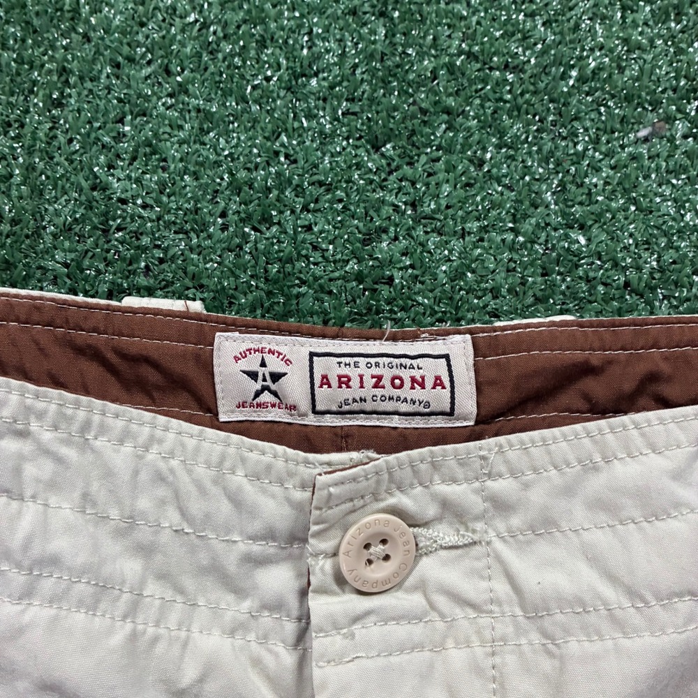 Y2K Arizona Cargo Shorts‎ Khaki Tan Cotton Utility Skate Surfer - Picture 3 of 5